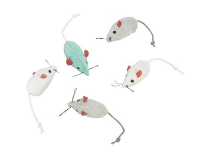 Mini - Mouse, bal. 160 ks bílá, šedá myš 5 cm