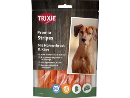 Premio CHICKEN CHEESE STRIPES - kuřecí pásky se sýrem 100g