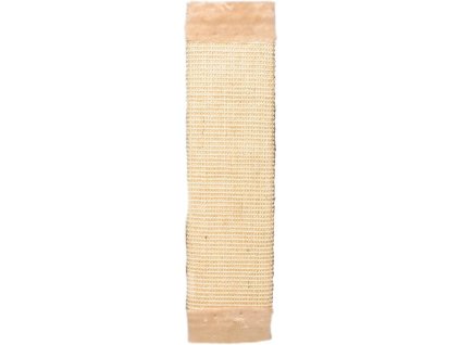 Škrábadlo nástěnné s plyšovým zakončením, 15 x 62 cm, sisal/plyš, béžová