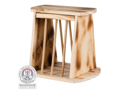 Samostatně stojící krmítko na seno, dřevěné 25 x 22 x 18 cm