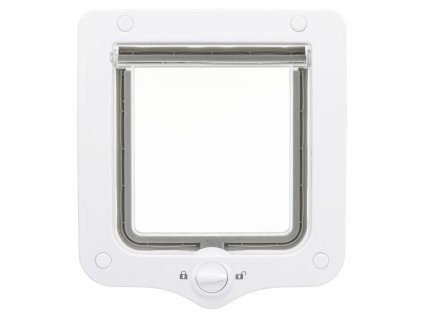 Průchozí dvířka pro kočku, 2-cestná, 20x22cm, bílá