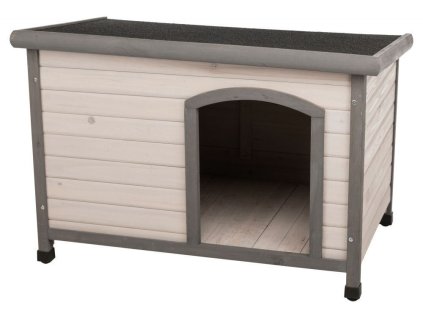 NATURA bouda pro psa s rovnou střechou M-L 104 x 72 x 68 cm, šedá