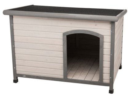 NATURA bouda pro psa s rovnou střechou L 116 x 82 x 79 cm, šedá