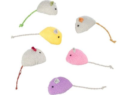 Myška plyšová s catnipem, 5 cm, různé barvy