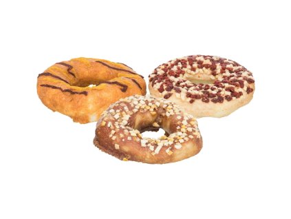 Donuts, buvolí kroužky s příchutí kachna/treska/kuře [50] , ø 10 cm