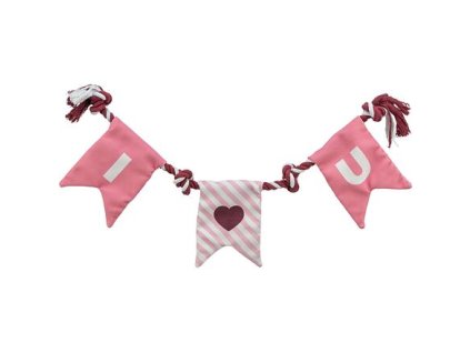 Valentine´s rope - valentýnská hračka pro psy - lano s uzly, bavlna, 50 cm - LIMITOVANÁ NABÍDKA