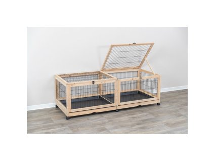 Vnitřní výběh pro hlodavce 150 × 50 × 60 cm, dřevo/kov