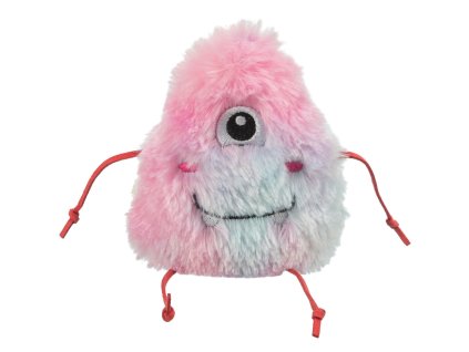 Monster příšerka jednooká 12 cm, s catnipem, plyš, růžová/světlemodrá