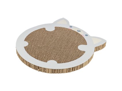 JUNIOR škrabací karton "křeček", catnip, 31 x 2,5 x 32,5 cm, šedá