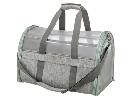 Transportní taška DILLON, 33 × 32 × 54 cm, do 10 kg, šedá/mátová