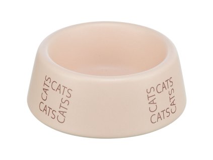 Keramická miska pro kočky s nápisem CATS, 0,15 l/ø 12 cm, růžová