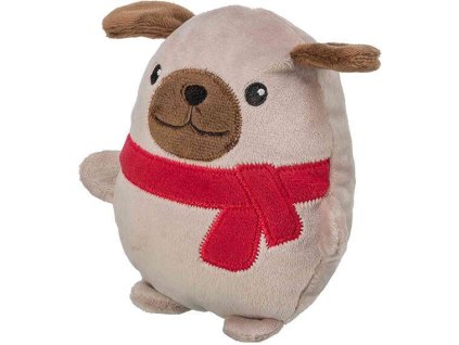 Xmas Dog - pejsek 16 cm, hračka pro psy se zvukem, plyš