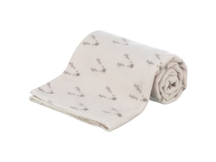 Xmas vánoční fleecová deka NATALYA, 100 x 70 cm, vínová/světlemodrá/šedá