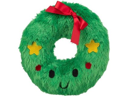 Xmas Wreath - vánoční věnec, plyšová hračka pro psy, 22 cm