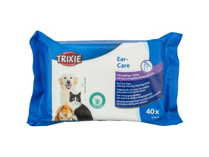 Ear Care, vlhčené ušní ubrousky s Aloe Vera, 40 ks