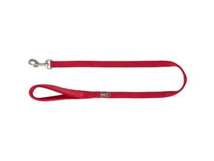 Vodítko PREMIUM s vyplněnou rukojetí - červená (Velikost XS-S: 1,20 m/15 mm)
