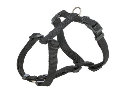 H-postroj PREMIUM - černý (Velikost XS-S:hruď:30-44cm/10mm)