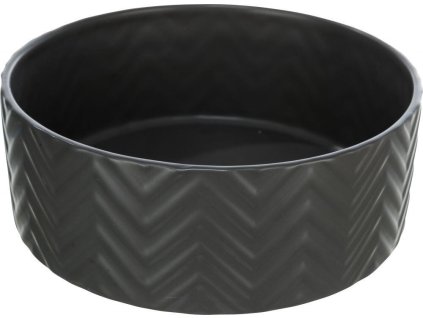 Keramická miska vroubkovaná, černá (Velikost 1,6 l/ ø 20 cm)