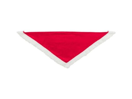 Xmas NECKERCHIEF - vánoční sametový šátek, 55 cm, červená