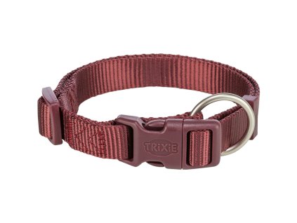 Nylonový obojek PREMIUM, sangria (Velikost S:25-40cm/15mm)