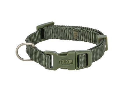 Nylonový obojek PREMIUM, olivově zelená (Velikost S:25-40cm/15mm)