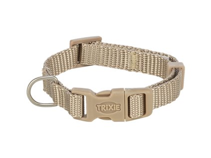 Nylonový obojek PREMIUM, písková (Velikost S:25-40cm/15mm)