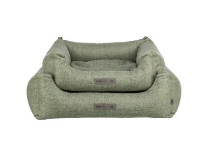 Pelech MATTEO 60 x50 cm, obdélníkový s polštářovým okrajem, tkanina, olivově zelená