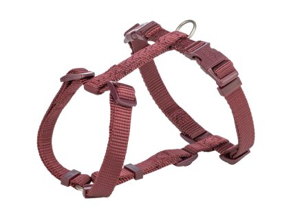 H-postroj PREMIUM, sangria (Velikost M-L:hruď:52-75cm/20mm)