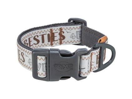 BE NORDIC obojek extra široký, šedá (Velikost M-L: 40-60 cm/ 38 mm)