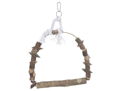 Dřevěná houpačka z přírodního dřeva (Velikost 22 x 29 cm)