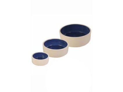 Keramická miska - krémová/modrá