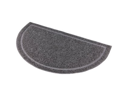 Půlkruhová PVC předložka k WC, šedá (Velikost 59 x 35 cm)