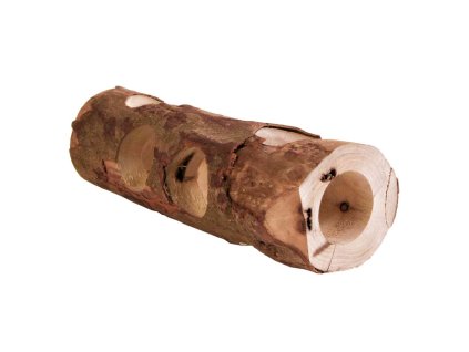 Dřevěný tunel, přírodní dřevo pro hlodavce (Velikost ø 7 x 30 cm)