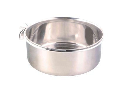 Nerezové krmítko s pevným úchytem do klece TRIXIE (Velikost 900 ml/ø 14 cm)