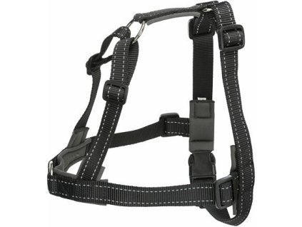 Lead'n'Walk Soft tréninkový postroj - černý (Velikost S-M:hruď:45-70cm/25mm)