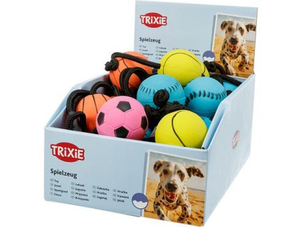 Sportovní míč na šňůře, mechová guma, 6cm/30cm TRIXIE