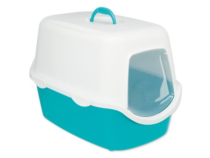 WC kočka kryté domek VICO 40x40x56cm modrá/bílá TR