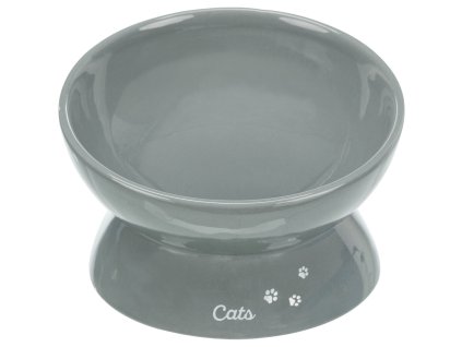 Ergonomická keramická miska XXL, vyvýšená, 0,35l/ ø 17cm, šedá