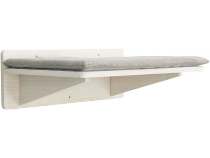 Platforma Trixie k připevnění na stěnu s polštářem bílá 50x17,5x36,5cm