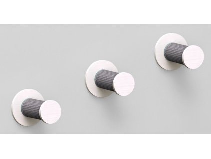 Lezecký set na stěnu 3, 3 x kulatý schůdek se sisalem, 3 × ø 18 × 22 cm, bílá/šedá