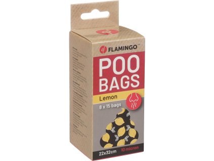 Flamingo Basic Scent Sáčky s citrónovou vůní na exkrementy 8x15ks
