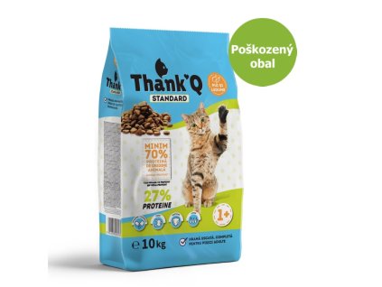 Thank’Q Standard Cat Adult Kuře 10 kg - Poškozený obal - SLEVA 15 %