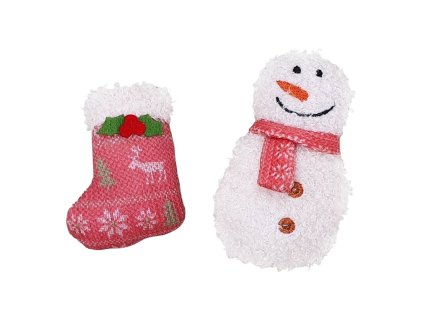 Nobby Vánoční plyšové figurky s Catnipem 2 ks, 8+10 cm