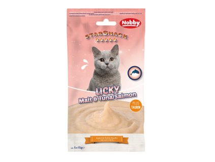 Nobby StarSnack LICKY Cat Krém slad a tuňák/losos 5 x 15 g