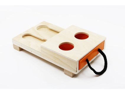 Dřevěný hlavolam Playground - Modul 2K (pouze deska bez kloboučků a válečků)