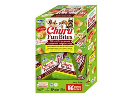 Dog Churu Fun Bites - Chicken Recipe wraps Chicken with Pumpkin Recipe 8x12g