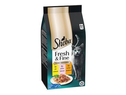 Sheba kapsa Fresh&Fine mix kuře,losos,krůta 6x50g