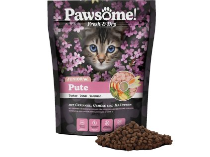 Pawsome! Fresh & Dry Junior Pute s krůtím masem 750 g