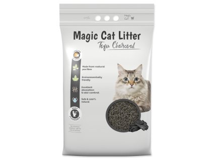 Stelivo Magic Litter Tofu dřevěné úhlí 5,4kg/12l