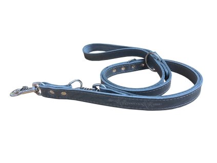 BAFPET Kožené přepínací vodítko EKG - Šedá (Varianta 25mm x 240cm)